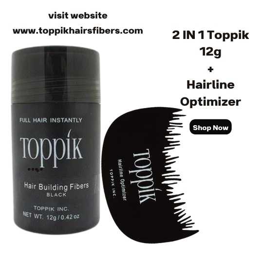 Toppik Hair Building Fibers 2 IN 1 Deal 12g Fiber+ Hairline Optimizer