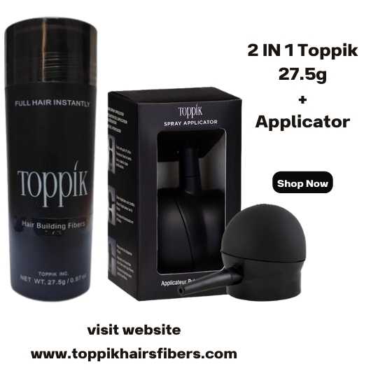 Toppik Hair Fibers 2 IN 1 Deal 27.5g Fiber+ Spray Applicator
