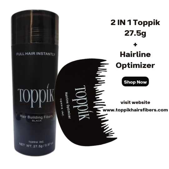 Toppik Hair Building Fibers 2 IN 1 Deal 27.5g Fiber+ Hairline Optimizer